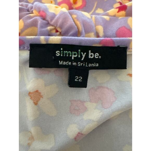 ASOS Simply Be Tie Front Mini Skater Dress Womens Plus Size 18 Purple Lilac - Picture 8 of 14